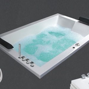 BỒN TẮM ĐÔI MASSAGE ĐÈN KHÔNG CHÂN - KHÔNG YẾM - MT7180C